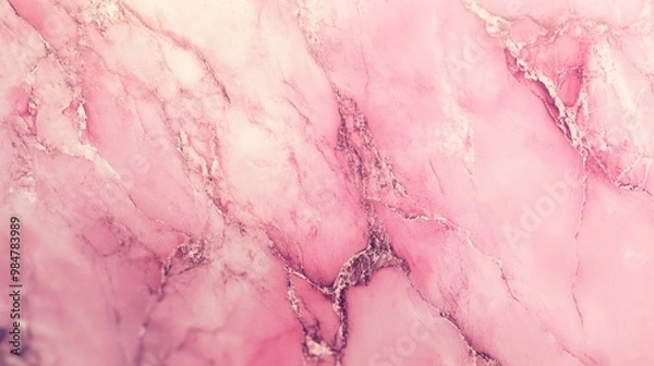 Fototapeta A stunning close-up of pink marble showcasing soft hues and intricate veining patterns.