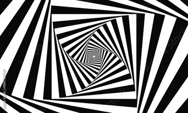 Obraz Black and white optical illusion background
