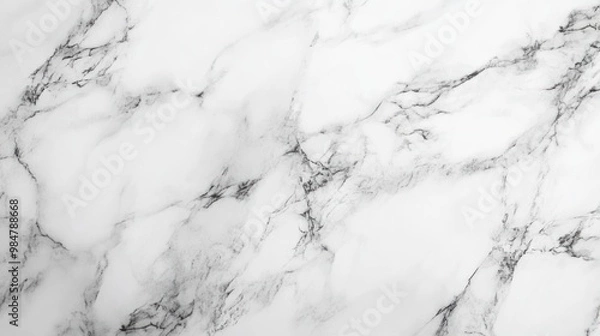 Obraz Elegant white marble texture with subtle gray veining, ideal for interior design projects.