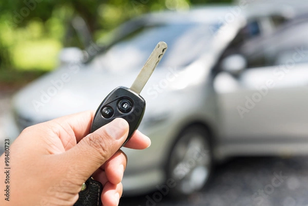 Fototapeta Car key in hand