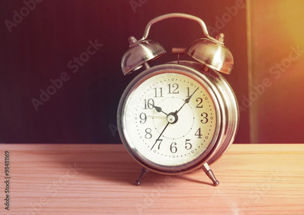 Fototapeta Retro clock with soft light style.