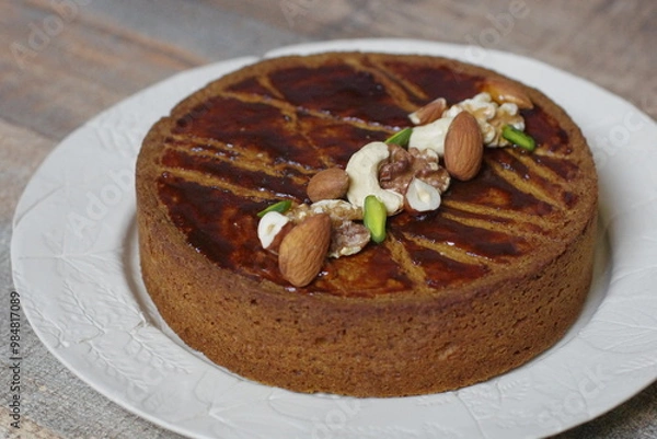 Fototapeta ナッツのガレットケーキ