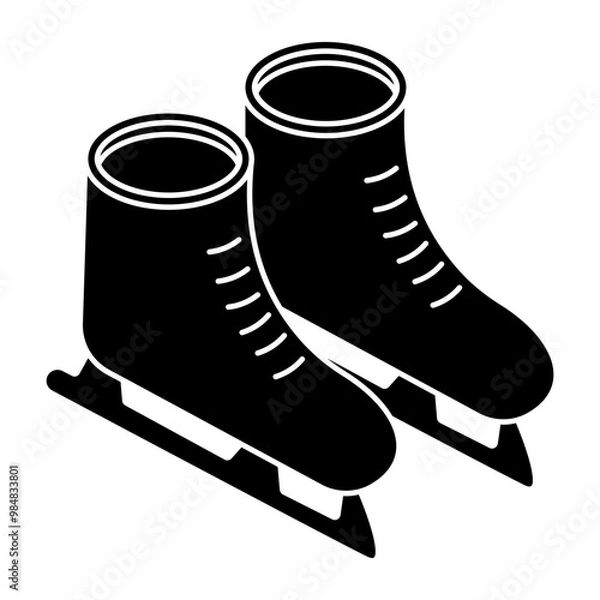 Fototapeta Vector design of ice skate 
