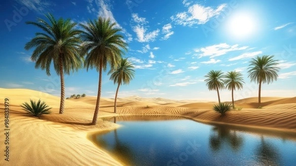 Fototapeta Oasis in Desert