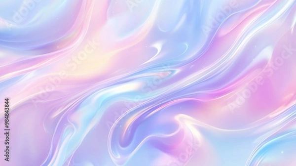 Fototapeta A colorful, flowing background with a purple hue. The background is filled with glitter and sparkles, giving it a dreamy, ethereal quality