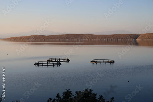 Obraz sunset on the river