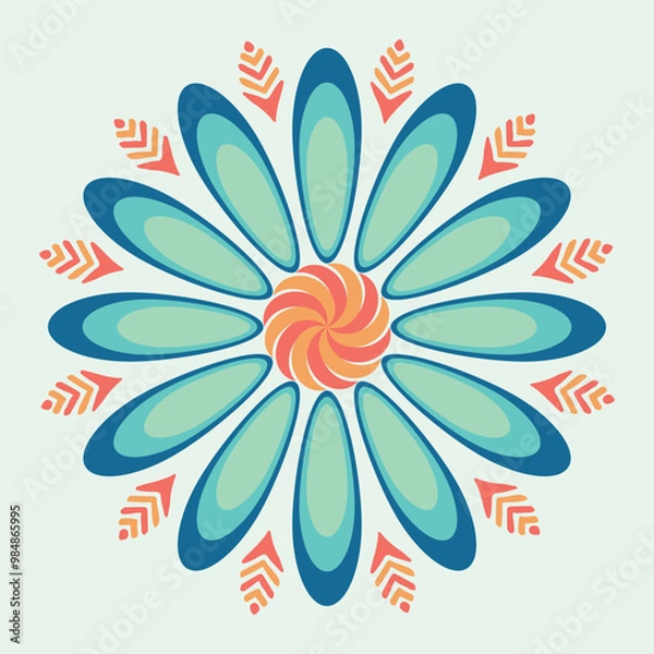 Obraz Ocean Breeze Mandala Design
