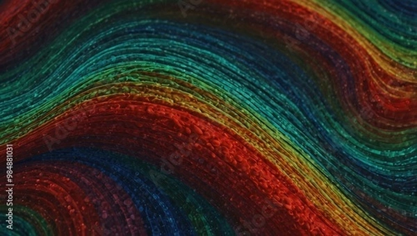 Fototapeta Swirling patterns in red, green, and blue for creative designs.