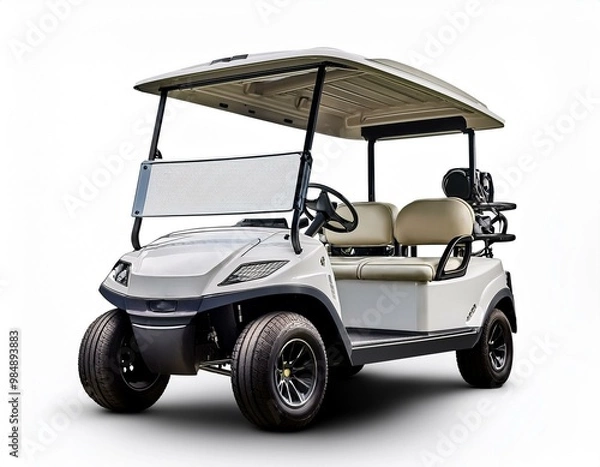 Obraz White Golf Cart
