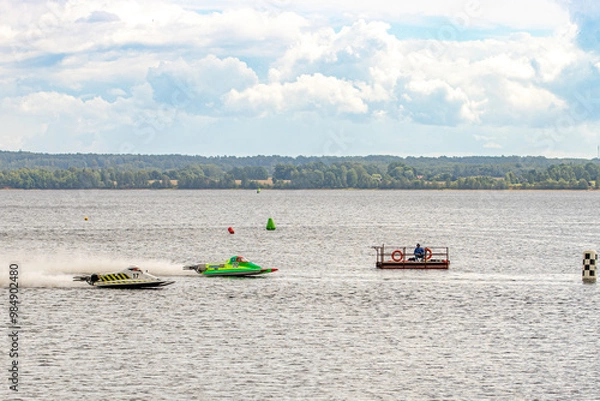 Obraz boat on the river