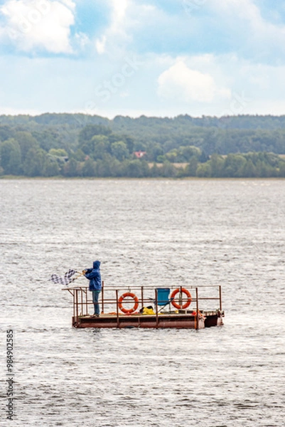 Obraz person on the lake