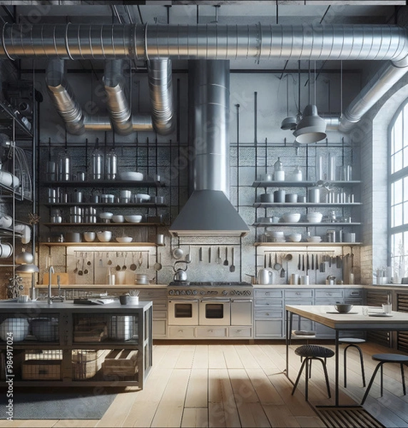 Obraz industrial kitchen 