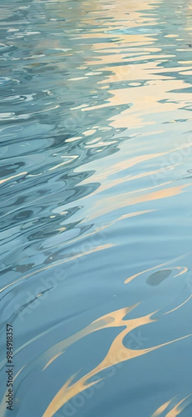 Fototapeta Abstract water reflection, phone wallpaper, phone background