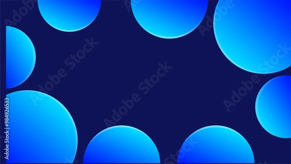 Obraz Abstract Blue Gradient Background Design Vector Template Backgrounds