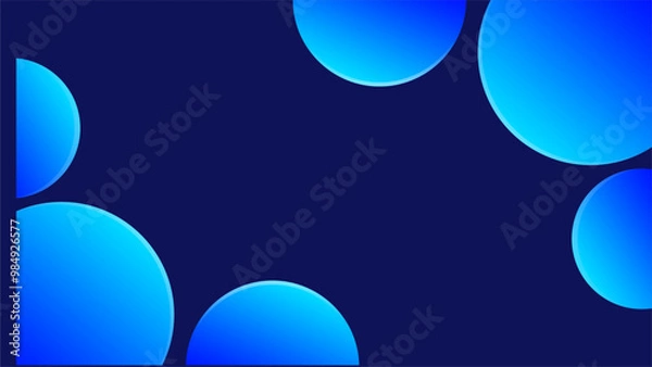 Obraz Abstract Blue Gradient Background Design Vector Template Backgrounds