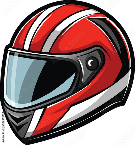 Fototapeta Custom Motorcycle Helmet Vector – Available on EPS File
