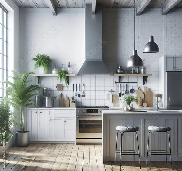 Fototapeta modern kitchen interior