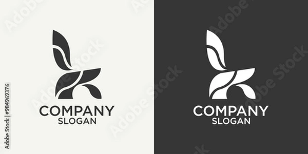 Obraz abstract initial k logo vector design