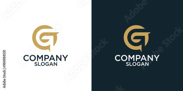 Fototapeta initial G abstract logo vector design