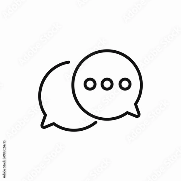 Fototapeta chat round speech bubble icon sign vector