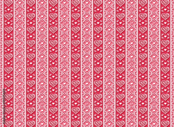 Obraz ハート系背景　ストライプ　ピンク