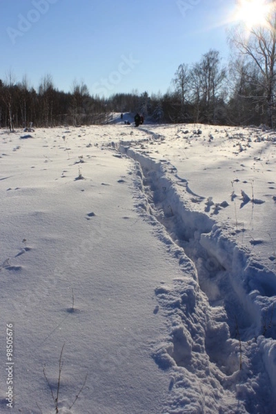 Obraz Тропинка в снегу