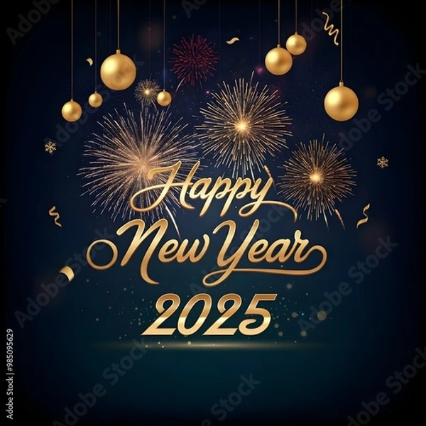 Fototapeta Celebrate New Year 2025 with New Beginnings