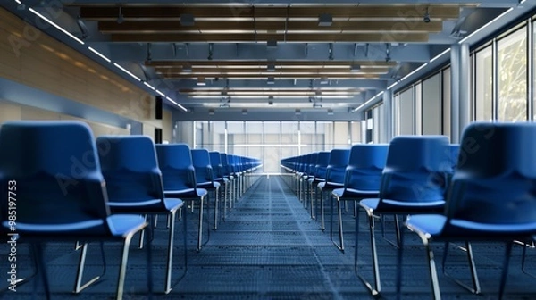 Fototapeta empty chairs in an auditorium