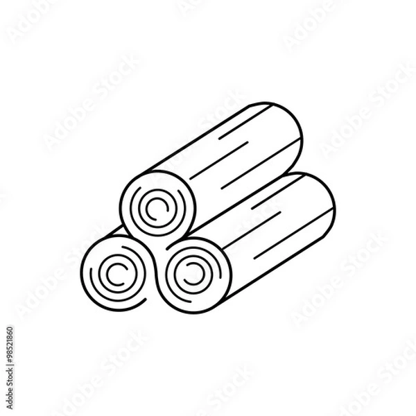 Obraz logs icon on white background