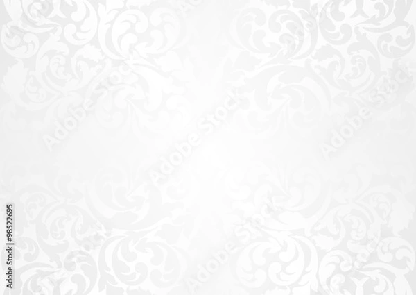 Fototapeta white background with vintage pattern