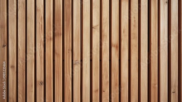 Fototapeta Close-up of vertical wooden slats creating a modern, minimalist texture, ideal for architectural backgrounds and design projects.