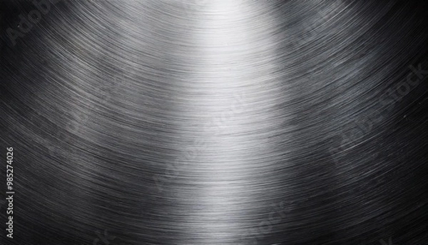 Fototapeta Texture métal brossé plat, fond industriel minimaliste avec lignes en acier. Surface métallisée idéale pour arrière-plan moderne, design industriel, architecture, impression et projets graphiques