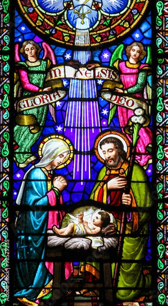 Obraz Nativity Scene at Christmas in Montserrat Abbey