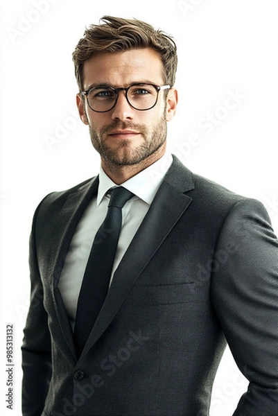 Fototapeta Business man in a suit