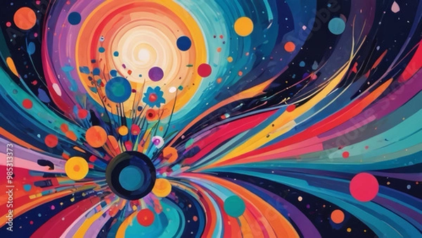 Fototapeta abstract background with circles