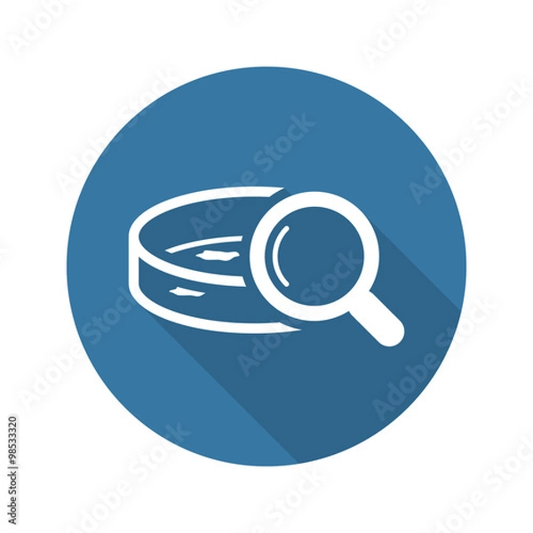 Fototapeta Bacteriological Analysis Icon. Flat Design.