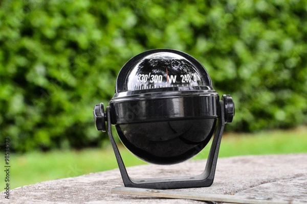 Fototapeta Navigation Black Compass