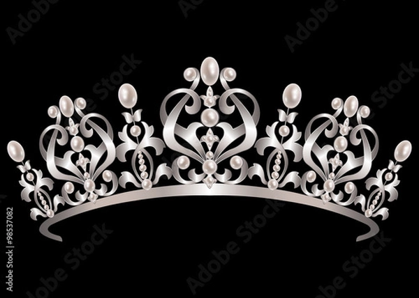 Fototapeta Diadem with pearls