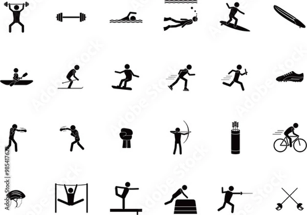 Fototapeta アイコンセット_スポーツ 2