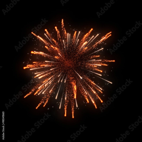 Obraz orange firework on black background