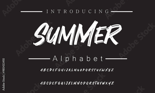 Obraz Dynamic Brush Font for Logos, Branding, and Creative Designs | Versatile Typeface for Modern Aesthetics