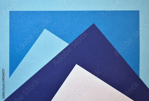 Obraz blue paper mountain peaks