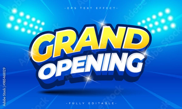 Fototapeta Grand opening text effect template