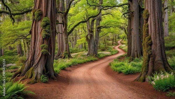 Fototapeta 국립공원 나무 사이 숲길