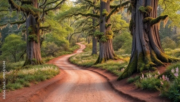 Fototapeta 국립공원 나무 사이 숲길