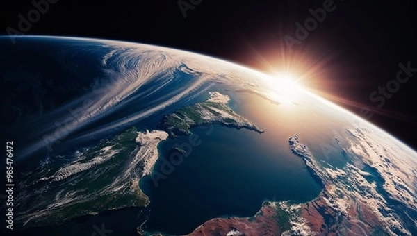 Fototapeta 우주에서 본 지구