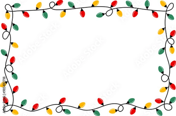 Obraz Christmas Light Decoration Frame Rectangle