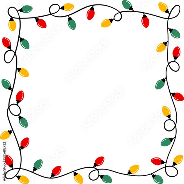 Obraz Christmas Light Decoration Frame Square