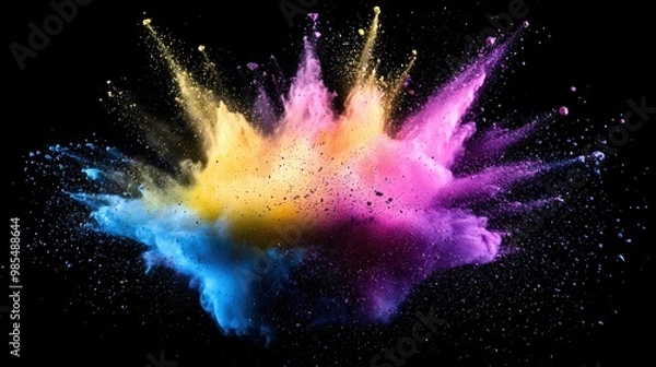 Fototapeta Colorful powder explosion