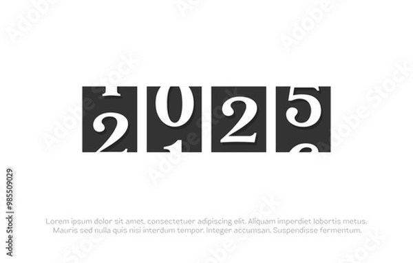 Obraz 2025 Counter code Vector template design in white background